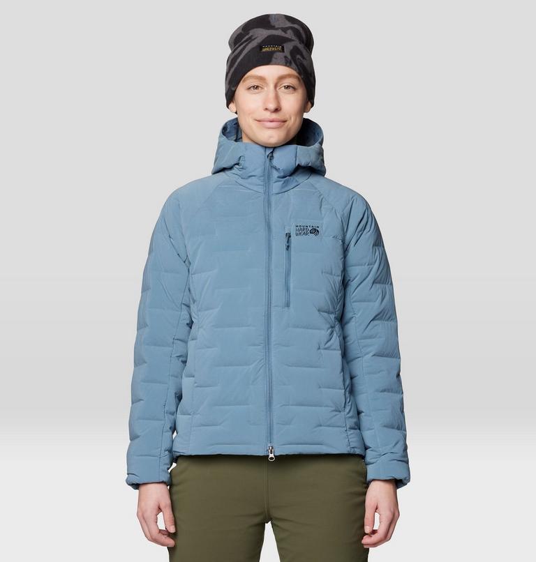 Women's Stretchdown Hoody, Color: Adriatic Blue Heather, image 1