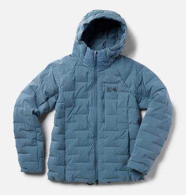 Women's Stretchdown Hoody, Color: Adriatic Blue Heather, image 7