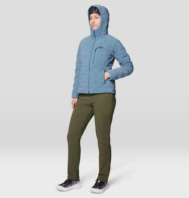 Women's Stretchdown Hoody, Color: Adriatic Blue Heather, image 4