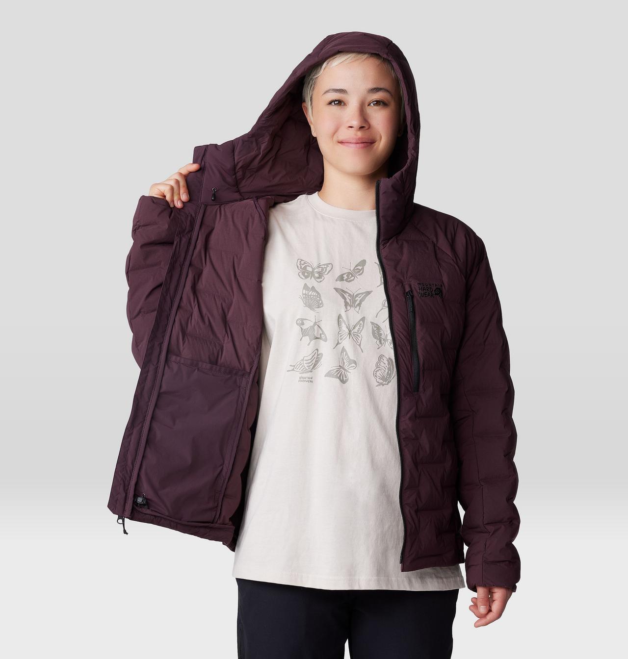 Mountain Hardwear Women's Stretchdown Hoody Bordeaux