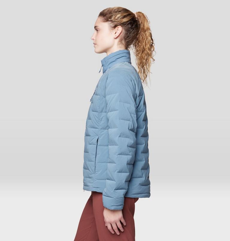 Women's Stretchdown Jacket, Color: Adriatic Blue Heather, image 3