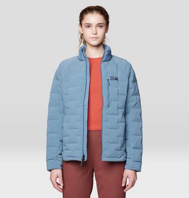 Women's Stretchdown Jacket, Color: Adriatic Blue Heather, image 4
