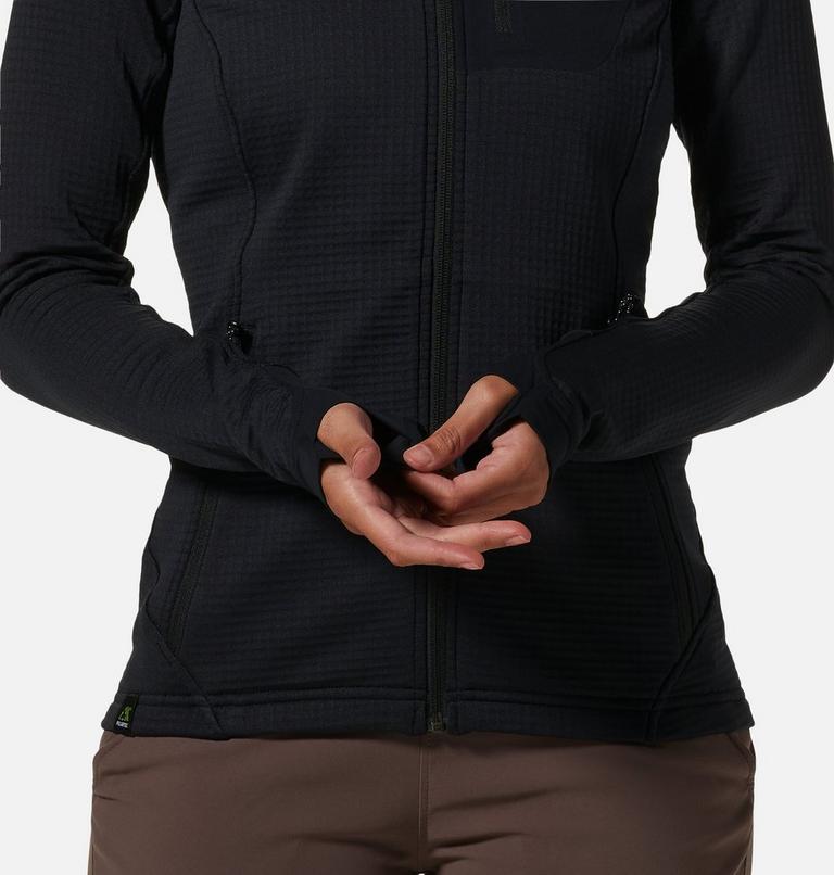 Women's Polartec® Power Grid Full Zip Hoody, Color: Black, image 4