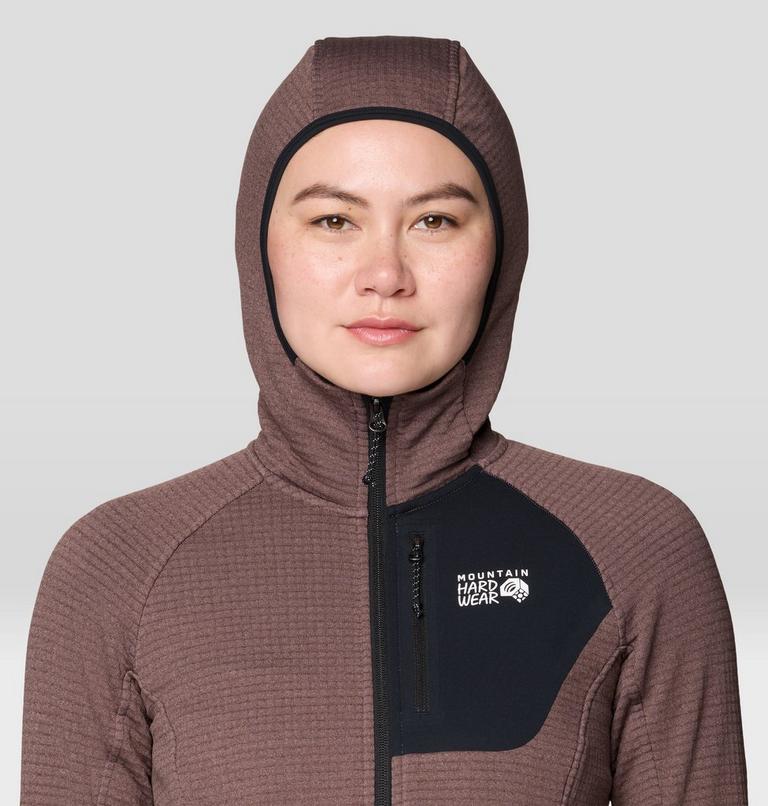 Women's Polartec&reg; Power Grid Full Zip Hoody, Color: Carob Heather, image 5