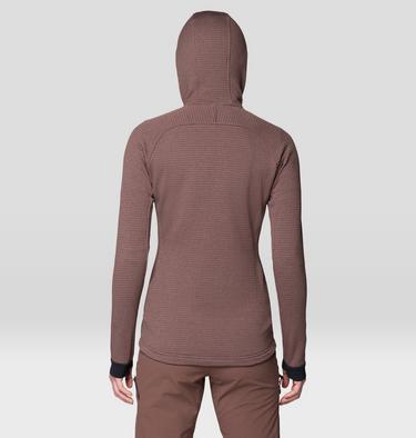 Women's Polartec&reg; Power Grid Full Zip Hoody, Color: Carob Heather, image 6