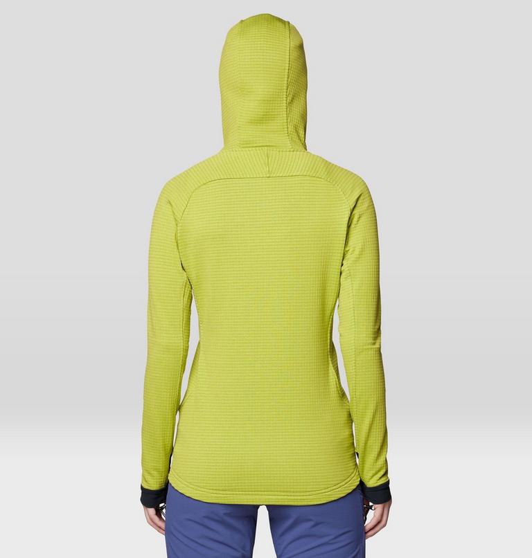 Women's Polartec® Power Grid Full Zip Hoody, Color: Python Green Heather, Black, image 3