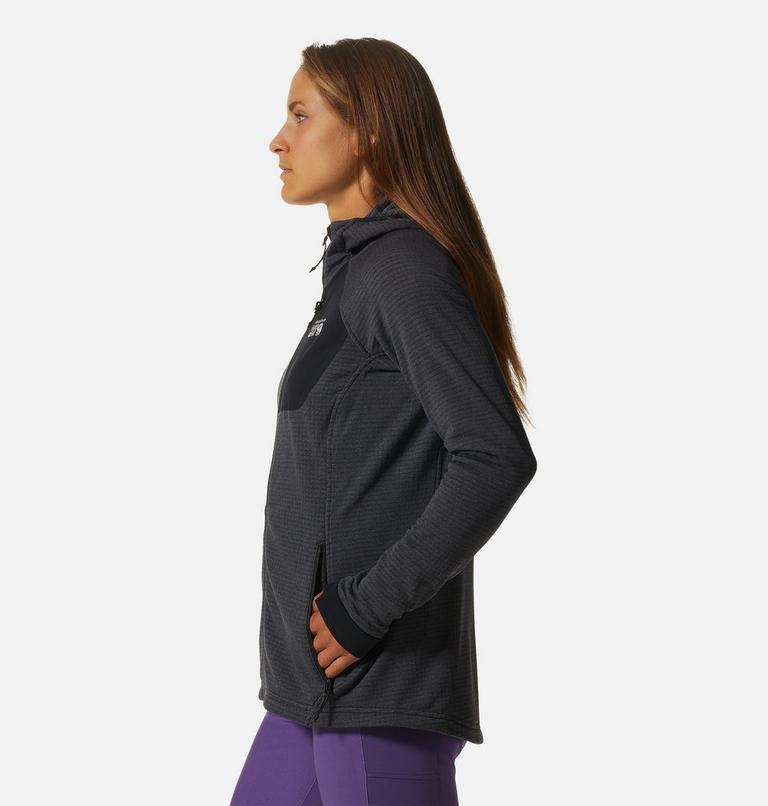 Women's Polartec® Power Grid Full Zip Hoody, Color: Blue Slate Heather, image 3