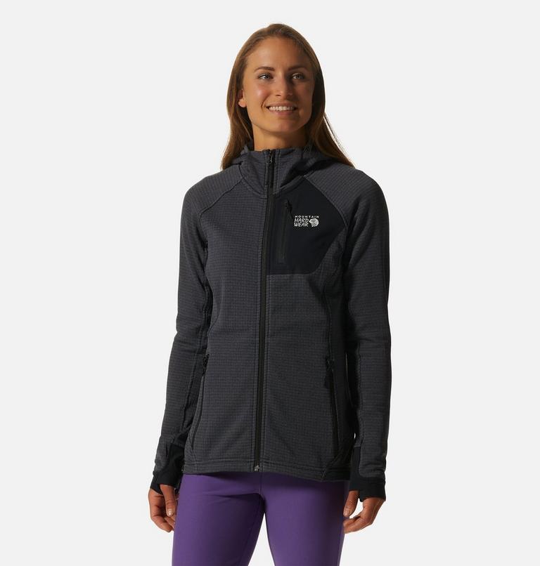 Women's Polartec® Power Grid Full Zip Hoody, Color: Blue Slate Heather, image 1