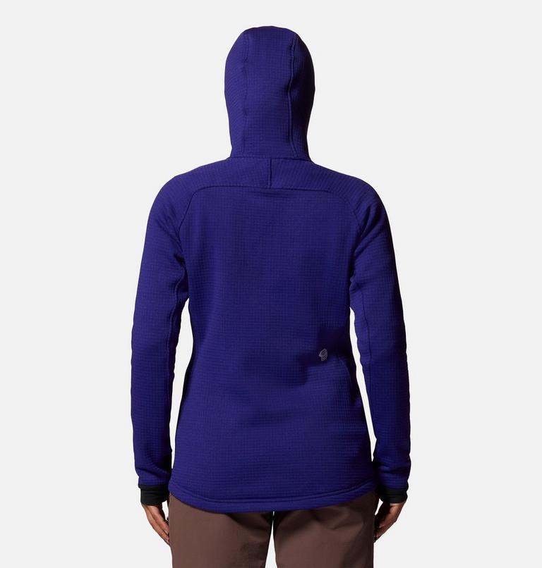Women's Polartec® Power Grid Full Zip Hoody, Color: Klein Blue Heather, image 2
