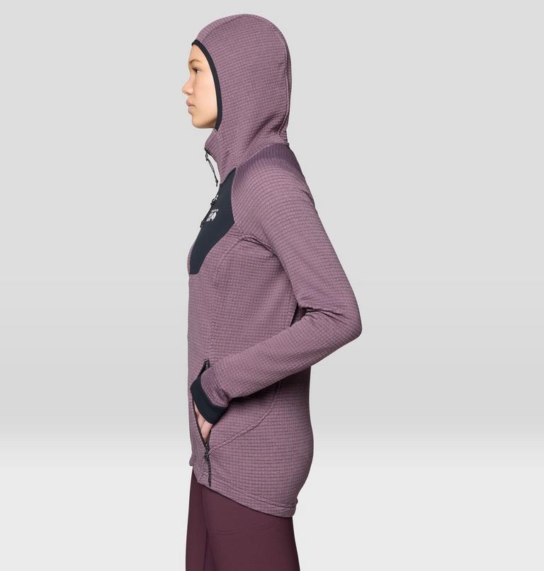 Women's Polartec® Power Grid Full Zip Hoody, Color: Blackberry Heather, Black, image 5