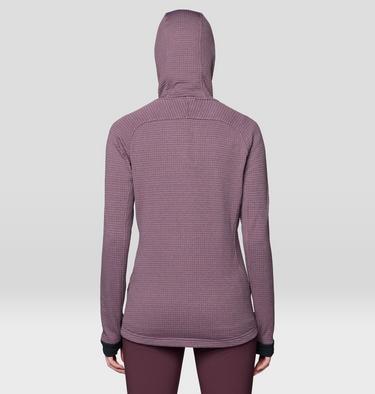 Women's Polartec® Power Grid Full Zip Hoody, Color: Blackberry Heather, Black, image 4