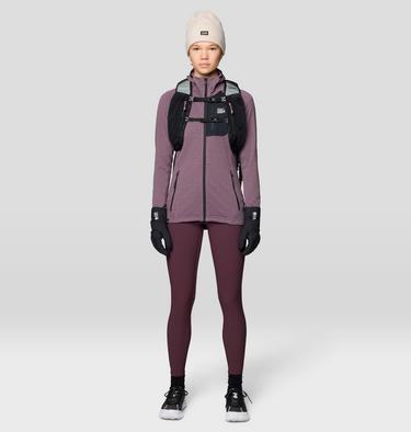 Women's Polartec® Power Grid Full Zip Hoody, Color: Blackberry Heather, Black, image 2