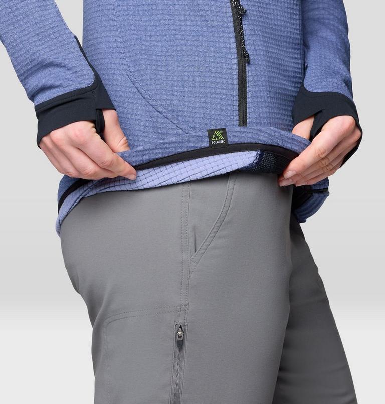 Women's Polartec® Power Grid Full Zip Hoody, Color: Lapis Dusk Heather, Black, image 7