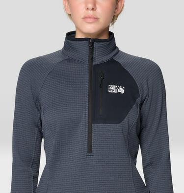 Women's Polartec® Power Grid Half Zip Jacket, Color: Blue Slate Heather, image 4
