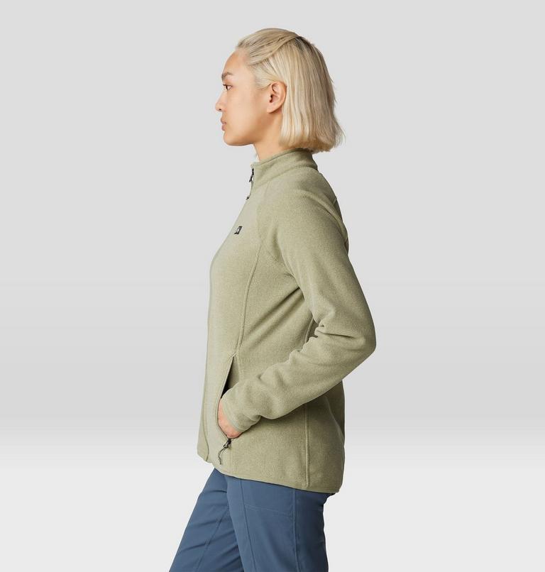 Women's Microchill Full Zip Jacket, Color: Mantis Green Heather, image 3