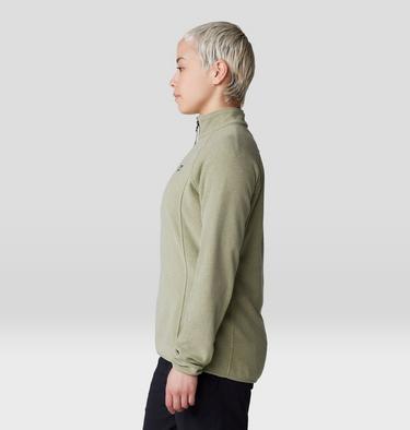 Women's Microchill 1/4 Zip Pullover, Color: Mantis Green Heather, image 3