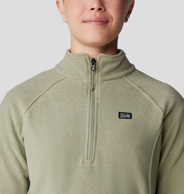 Women's Microchill 1/4 Zip Pullover, Color: Mantis Green Heather, image 4