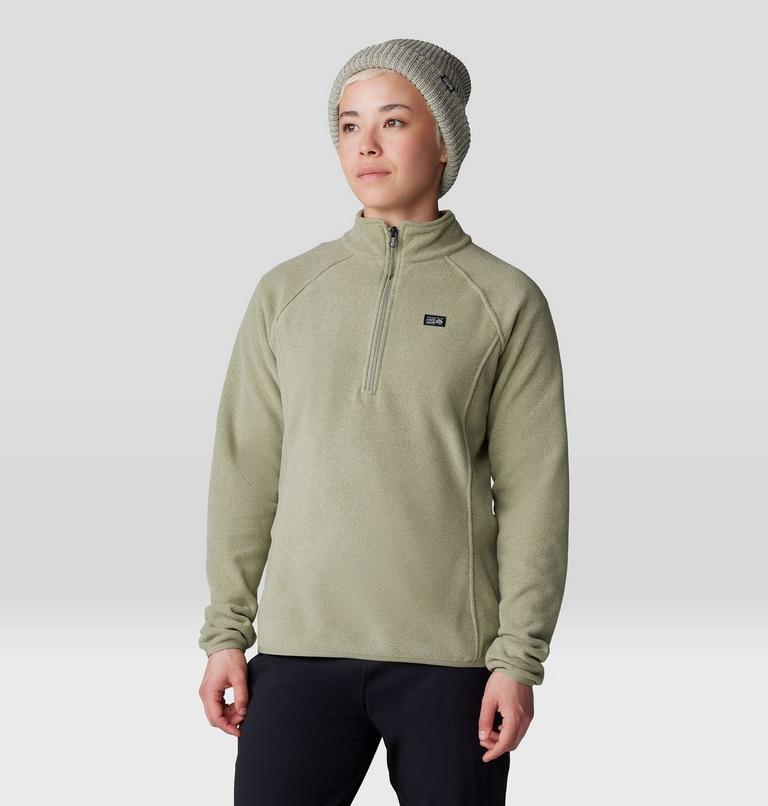 Women's Microchill 1/4 Zip Pullover, Color: Mantis Green Heather, image 5