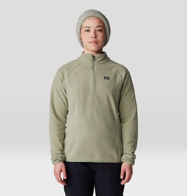 Women's Microchill 1/4 Zip Pullover, Color: Mantis Green Heather, image 1