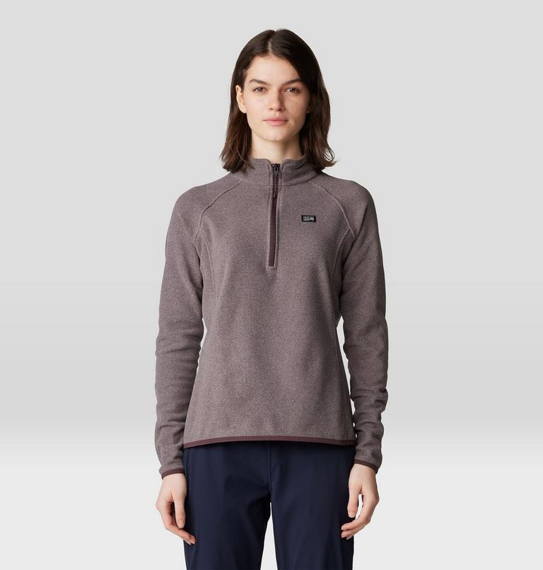 Women's Microchill 1/4 Zip Pullover, Color: Blackberry Heather, image 1