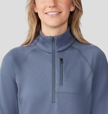 Women's Glacial Trail Half Zip, Color: Blue Slate, image 4