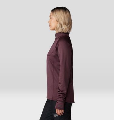 Women's Glacial Trail Half Zip, Color: Blackberry, image 7