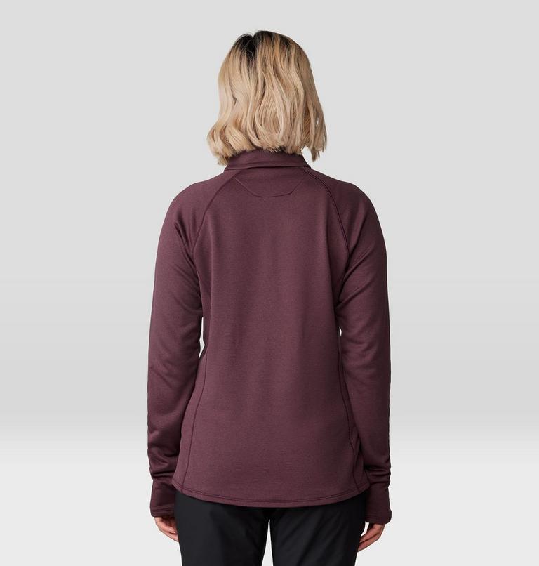 Women's Glacial Trail Half Zip, Color: Blackberry, image 2