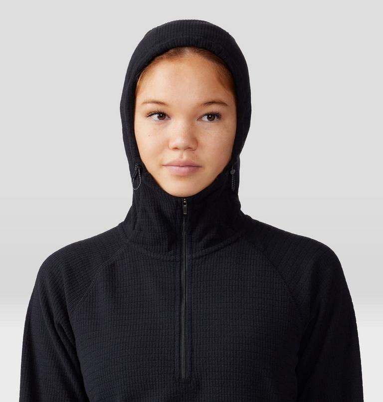 Women's Summit Grid Half Zip Hoody, Color: Black, image 4