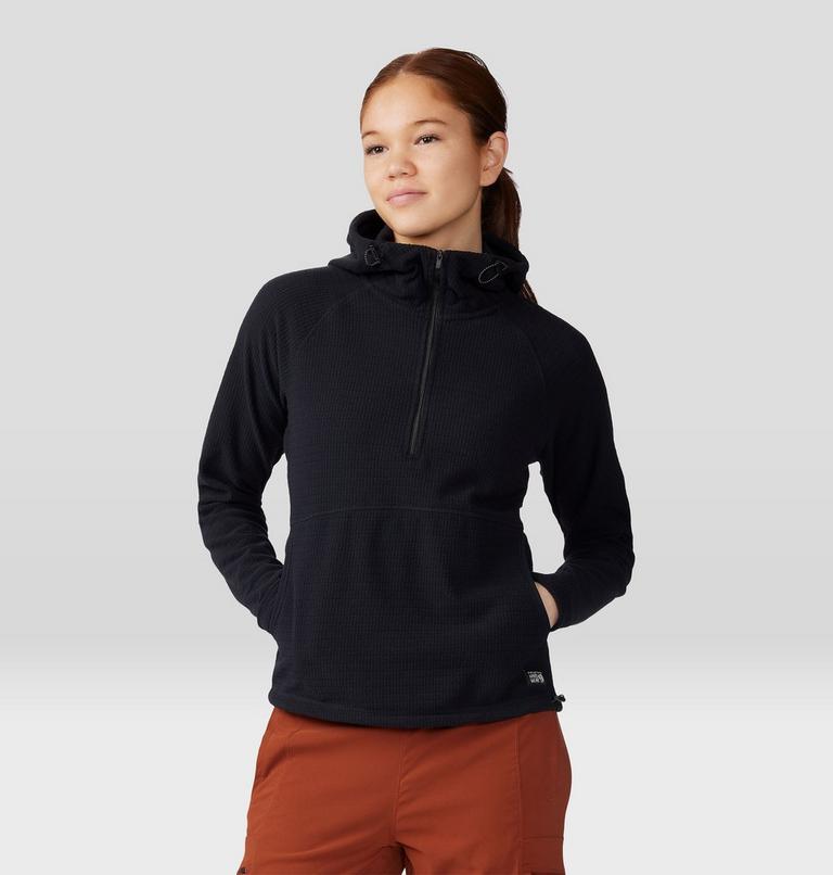 Women's Summit Grid Half Zip Hoody, Color: Black, image 6