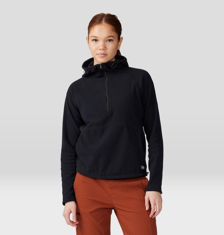 Women's Summit Grid Half Zip Hoody, Color: Black, image 1