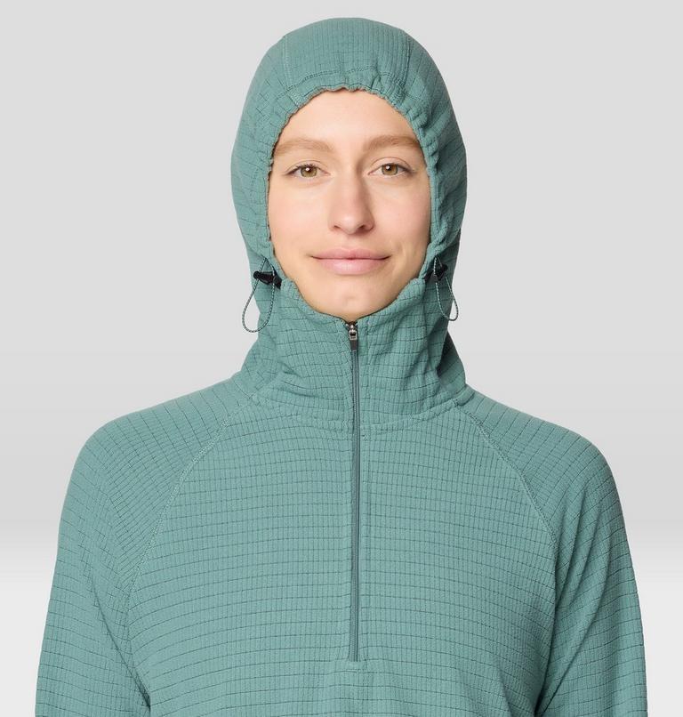 Women's Summit Grid Half Zip Hoody, Color: Blue Pine, image 4