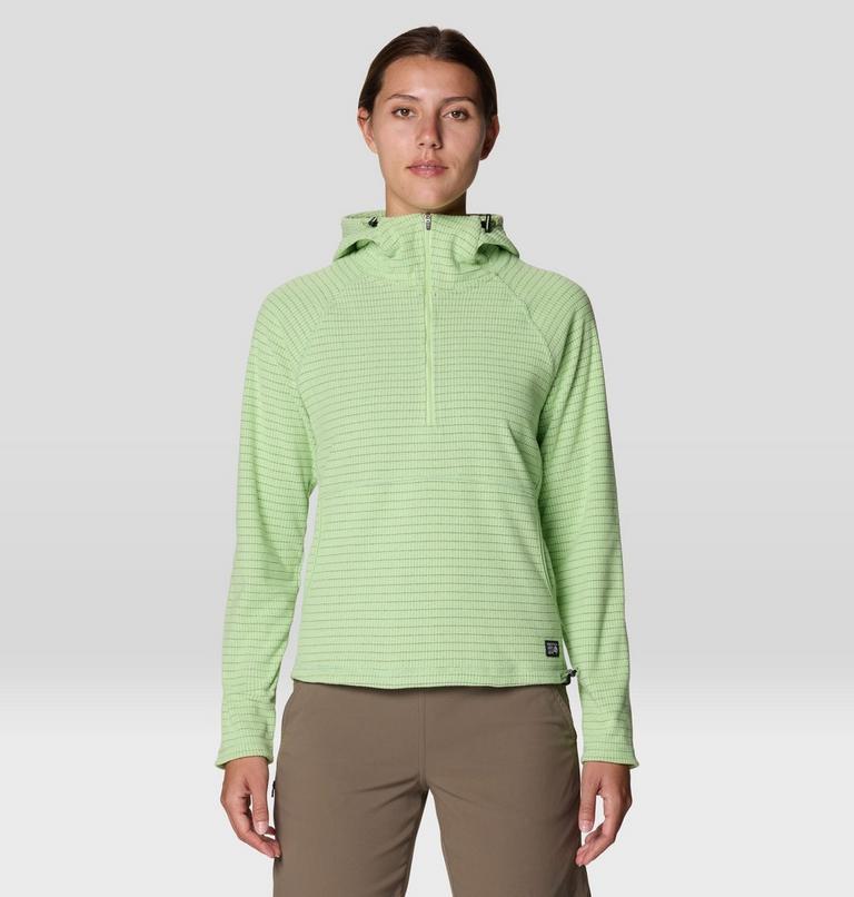 Women's Summit Grid Half Zip Hoody, Color: Frozen In Lime, image 1