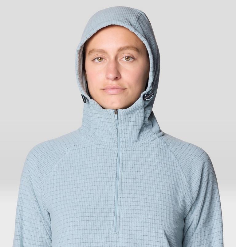 Women's Summit Grid Half Zip Hoody, Color: Ice Shadow, image 5