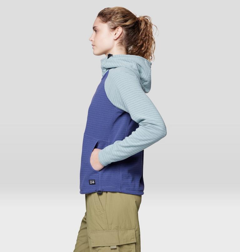 Women's Summit Grid Half Zip Hoody, Color: Lapis Dusk, Ice Shadow, image 3