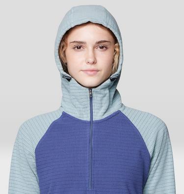 Women's Summit Grid Half Zip Hoody, Color: Lapis Dusk, Ice Shadow, image 12
