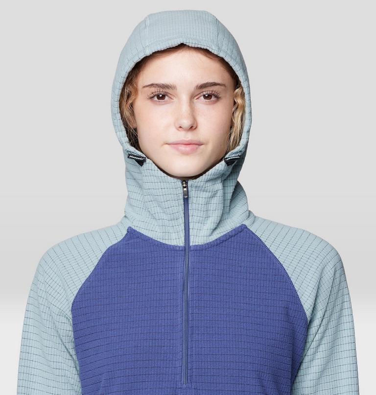 Women's Summit Grid Half Zip Hoody, Color: Lapis Dusk, Ice Shadow, image 4