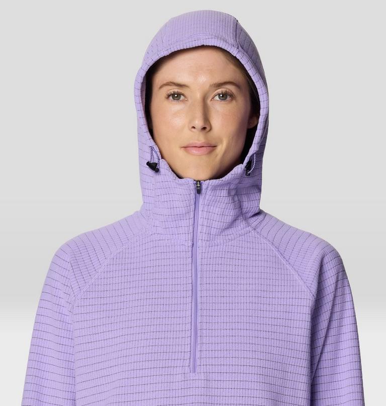 Women's Summit Grid Half Zip Hoody, Color: Harbor Violet, image 4