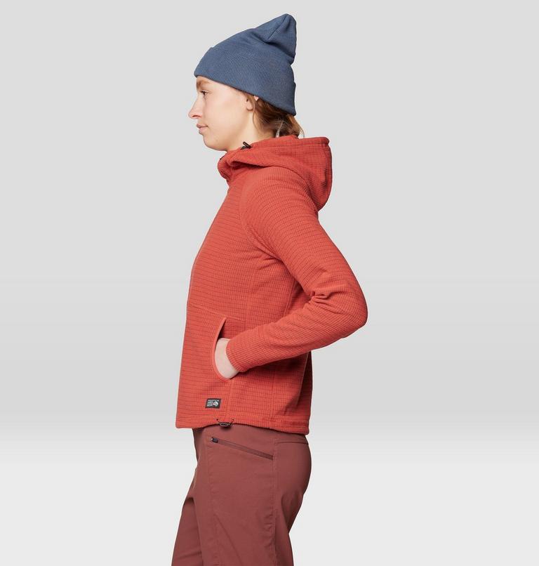 Women's Summit Grid Half Zip Hoody, Color: Mars Red, image 3