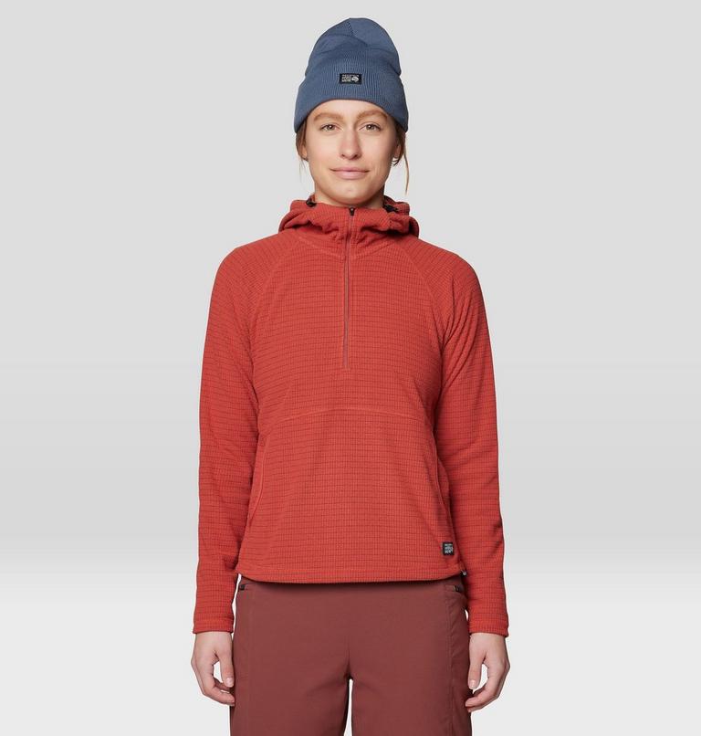 Women's Summit Grid Half Zip Hoody, Color: Mars Red, image 1