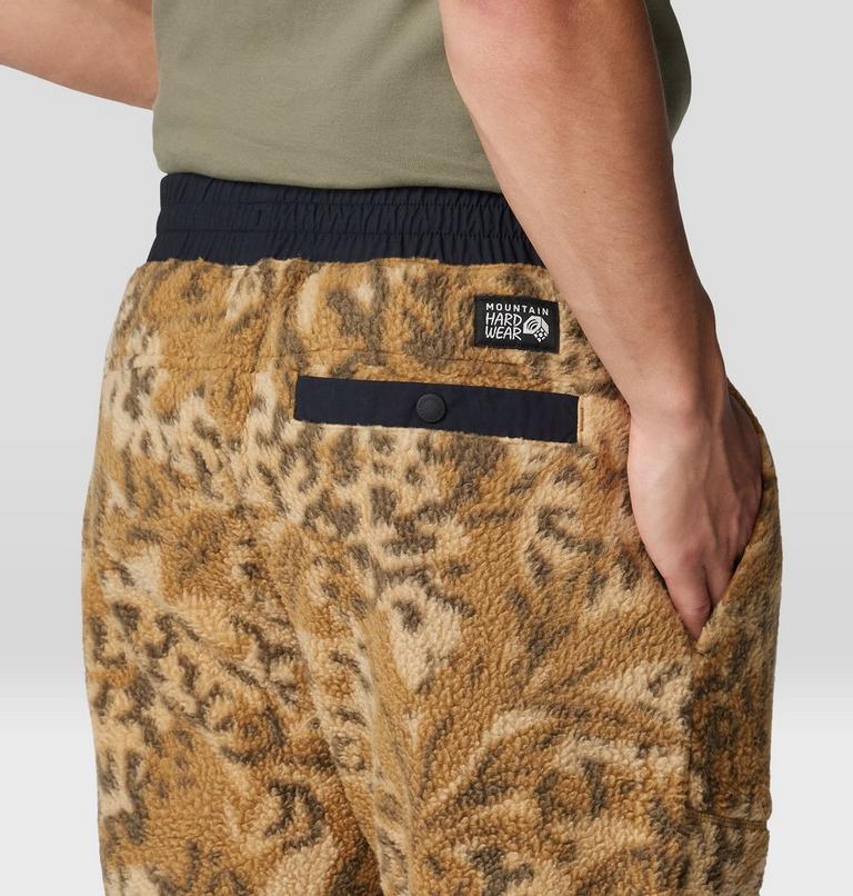 Men's HiCamp Fleece Jogger, Color: Corozo Nut Forests Floor Print, image 7