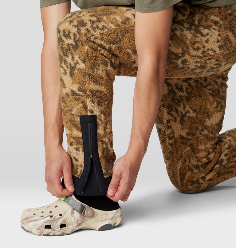 Men's HiCamp Fleece Jogger, Color: Corozo Nut Forests Floor Print, image 8