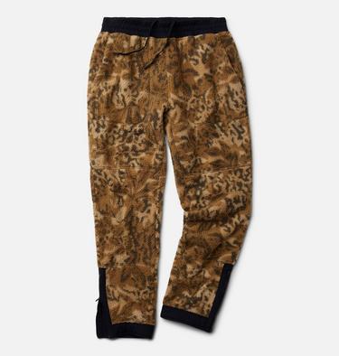 Men's HiCamp Fleece Jogger, Color: Corozo Nut Forests Floor Print, image 2