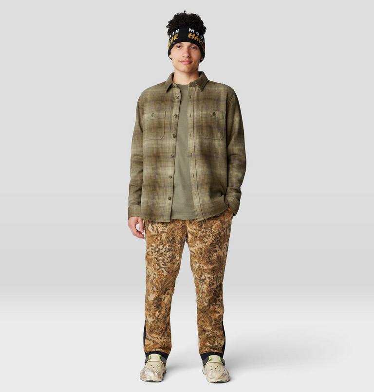 Men's HiCamp Fleece Jogger, Color: Corozo Nut Forests Floor Print, image 3
