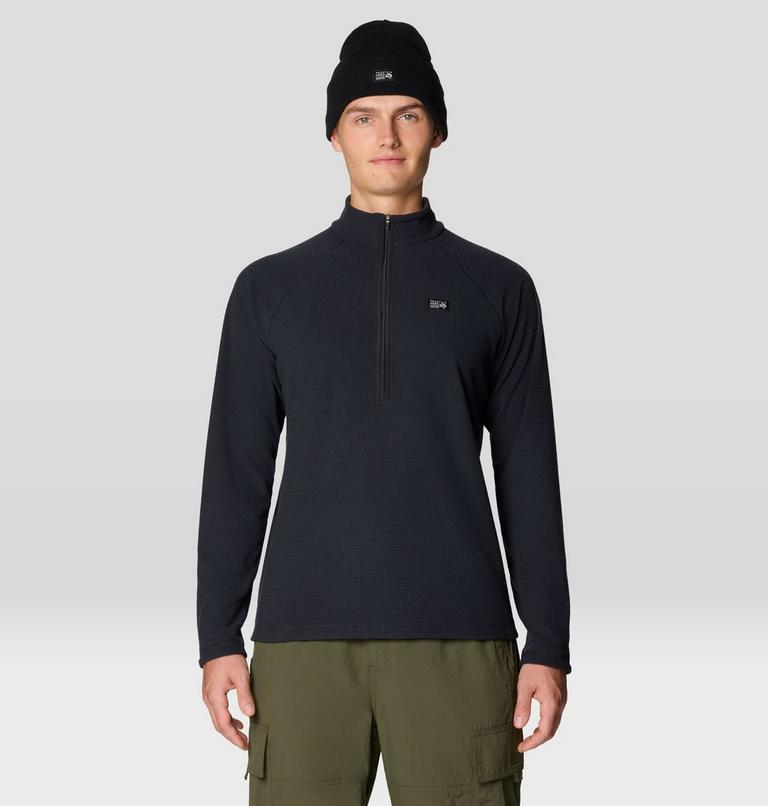 Men's Summit Grid Half Zip, Color: Black, image 1