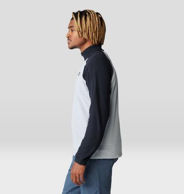 Men's Summit Grid Half Zip, Color: Glacial, Black, image 11