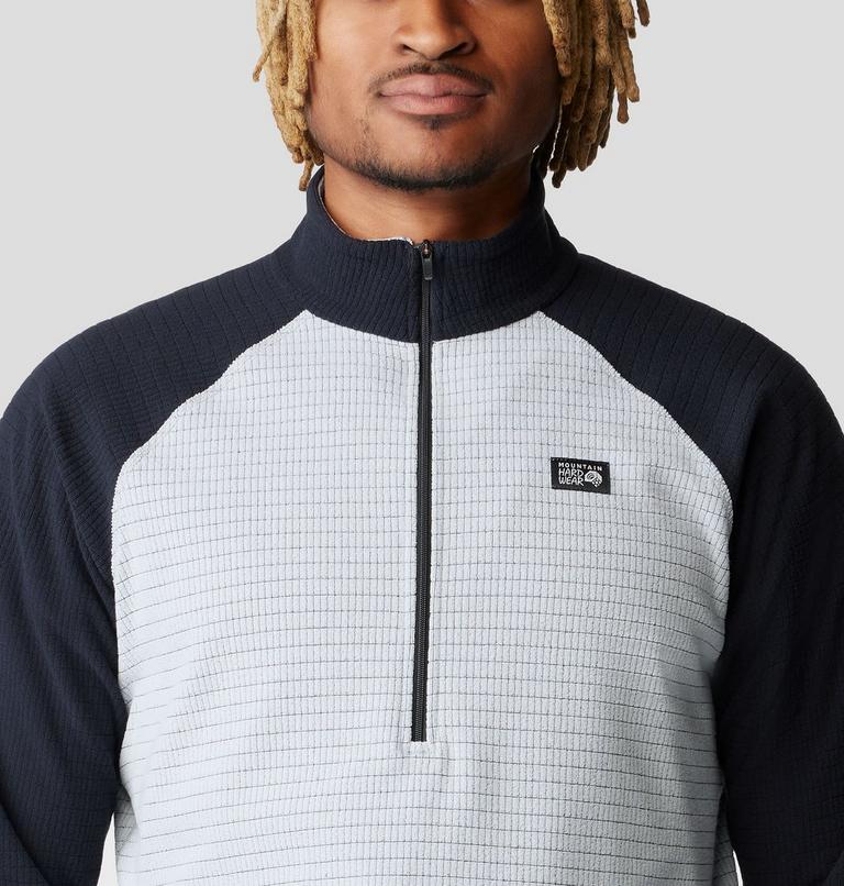 Men's Summit Grid Half Zip, Color: Glacial, Black, image 4