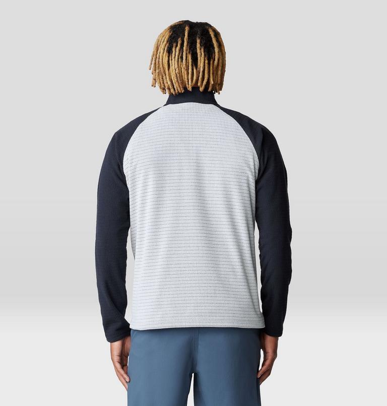 Men's Summit Grid Half Zip, Color: Glacial, Black, image 2