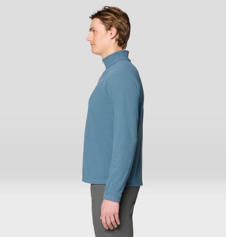 Men's Summit Grid Half Zip, Color: Adriatic Blue, image 4