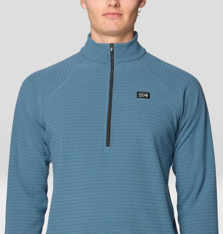 Men's Summit Grid Half Zip, Color: Adriatic Blue, image 5