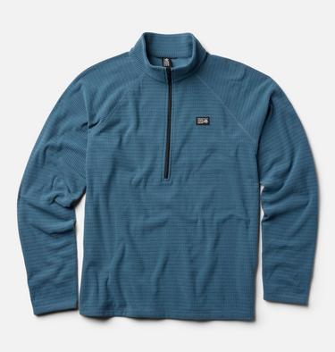 Men's Summit Grid Half Zip, Color: Adriatic Blue, image 6
